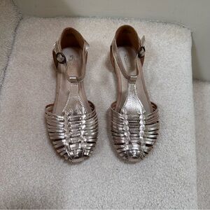 NWOT Seychelles Women's Metallic Sandals - Leather Upper - Size 7